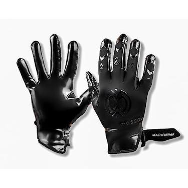 Imagem de MASSOV Luvas De Futebol Americano Allszn Para Todas As Estações, Clima Quente, Homens - Aderência Superior Mesmo Molhada Equipamento Essencial (Preto Noturno, Tamanho Pequeno)