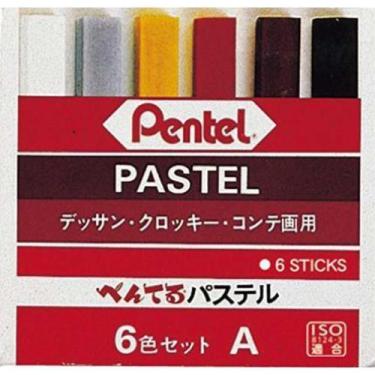 Imagem de Giz Pastel Seco 6 Cores Básicas - Planeta Brinquedos