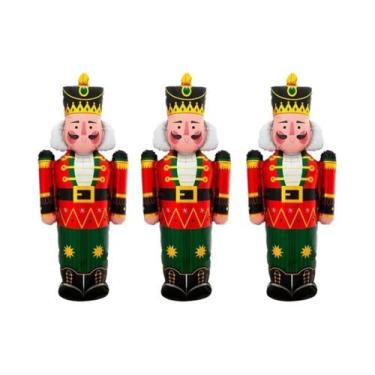 Imagem de Balões Grandes De Folha De Natal 3 Peças De Brinquedo Inflável Soldado