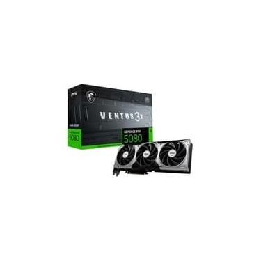 Imagem de Placa de Vídeo MSI RTX 5080 16G VENTUS 3X OC PLUS NVIDIA GeForce, 16GB, GDDR7, G-Sync, Ray Tracing, DLSS 4, HDR - G5080-16V3CP