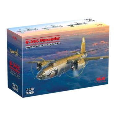 Imagem de ICM 48323 - B-26G Marauder, bombardeiro americano/francês da Segunda Guerra Mundial - Kit de modelo de plástico de aeronave - escala 1:48