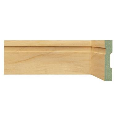 Imagem de Kit Rodapé de MDF 3 Barras Frisadas de 10cm x 2,40m Rende 7,2 Metros Moldufama Castanho