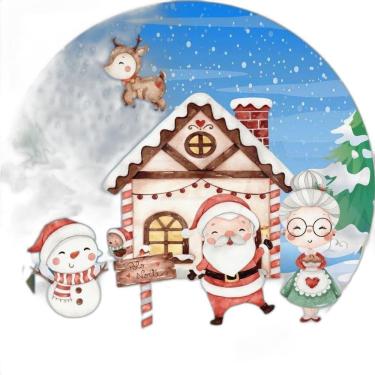 Imagem de Painel Redondo 3D Sublimado Natal Frd-1809