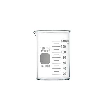 Imagem de PYREX Griffin Borosilicate Glass Beaker- Low Form Graduated Measuring Beaker with Spout– Premium Scientific Glassware for Laboratories, Classrooms or Home Use- PYREX Chemistry Glassware, 150mL, 12/Pk