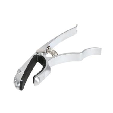 Imagem de simhoa Capotraste de guitarra em formato de leopardo, capotraste de mola, alto desempenho, fácil de usar, durável e resistente, acessório de guitarra, liga, Prata