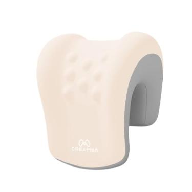 Imagem de ＫＬＫＣＭＳ Apoio de Cabeça para Cadeira de Escritório, Almofada para Descanso para Adultos, Capa Removível, Almofada de Pescoço em Espuma Viscoelástica, Bege Cinza