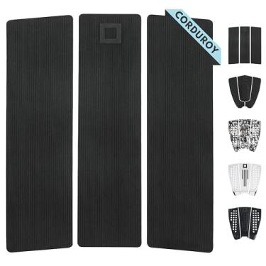 Imagem de Tapete de tração frontal Surf Squared, preto, 3 peças, cabo de veludo cotelê