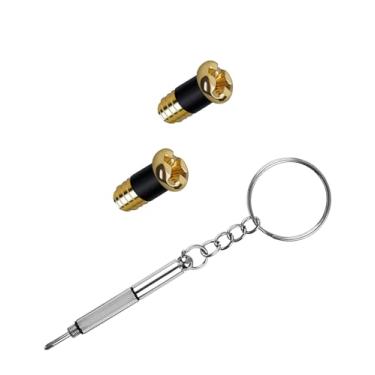 Imagem de Glintbay Conjunto de 2 parafusos e 1 chave de fenda multifuncional para óculos de sol RayBan RB3025/RB3362/RB3549/RB3533/RB3293/RB3569/RB3549 - dourado