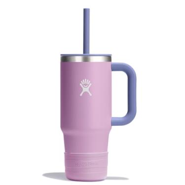 Imagem de Hydro Flask Copo infantil para escola - aço inoxidável e isolado com tampa de canudo - 680 g em roxo anêmona