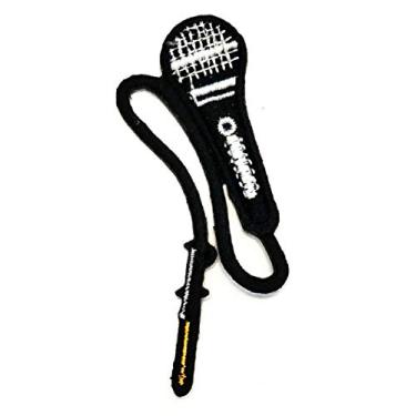 Imagem de Nipitshop Patches Instrumento musical Patch piano Guitarra Tampa de bateria Fita de violino cassete Fita de ouvido alto-falante e outros Bordado Ferro em patch para roupas Mochilas Camiseta Jeans Chapéu Bolsa, Musical18, 3x1.4 Inches, 1