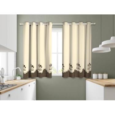 Imagem de Cortina De Cozinha 2,80m X 1,40m Estampada (Garfo)