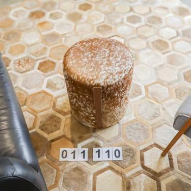 Imagem de Puff de Couro Redondo 45cm x 40cm | 011110