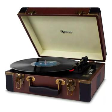 Imagem de Raveo Vitrola Sonetto Volare com Conexão Bluetooth, USB Reproduz e Grava, Rádio FM, Saída Auxiliar e Bivolt Luxo e charme do Retro na sua casa