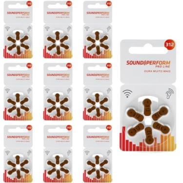 Imagem de 60 Pilhas Baterias 312 Pr41 Sound Perform com 10 Cartelas