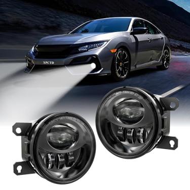 Imagem de XPCTD Conjunto de faróis de neblina de LED compatível com Honda Civic Sedan Conjunto de lâmpada de neblina 2013 2014 2015 2016 2017 2018 2019 2020 2021 Civic 2015-2020 HRV 2019-2020