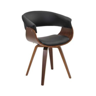 Imagem de Cadeira De Jantar Betina Pu Preto Rivatti