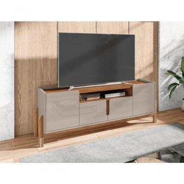 Imagem de Rack Lizz 170cm 4 Portas E Prateleiras Off White Cedro