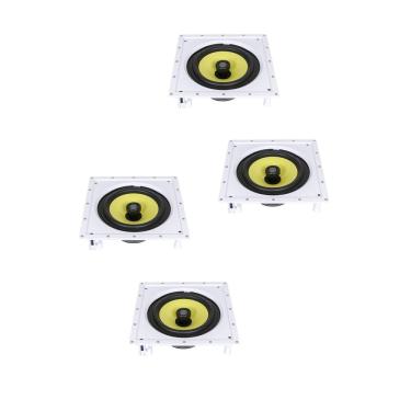 Imagem de Kit 4 Caixas De Som Quadradas de Embutir JBL CI Plus 8S 200w Rms - Branca