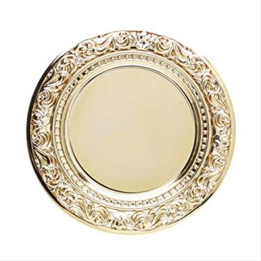 Imagem de SOUSPLAT DE PLÁSTICO ESPELHADO CASTLE DOURADO 33cm