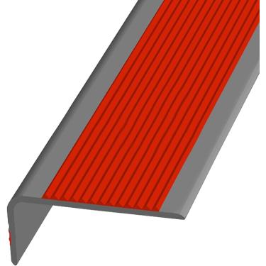 Imagem de Protetor De Borda De Escada Borda De Escada Acabamento De Borda De Escada À Prova D'Água Moldura De Nariz De Escada Capas De Degraus Para Escadas Tiras Pré-cortadas A, Gray-red, L 3m/118in