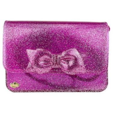 Imagem de Bolsa Infantil Charmosinha Chic Glitter Com Alça Regulavel, Rosa, Pequ