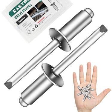 Imagem de EASTPUK 140 peças 1/10.2 cm x 5/20.3 cm Alumínio Blind Pro Rebites, 6,4 x 16 mm Pop Rebites, Punho de Alumínio e Mandril de Aço