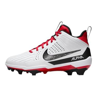 Imagem de Nike Chuteira de futebol masculina Alpha Menace Strong (II5139-102, branco/vermelho universitário/cinza fumê escuro/preto), Branco/vermelho universitário/cinza fumê escuro/preto, 39