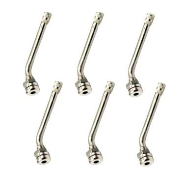 Imagem de Ulifebet Extensão de haste de válvula TR545D de 6 peças, haste de válvula de pneu de 60 graus compatível com rodas de alumínio Alcoa 57.1 cm e 62.2 cm para caminhões e ônibus