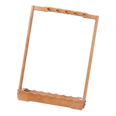 Imagem de Colaxi Suporte para pincel de caligrafia Sumi, prático, de madeira, tradicional, para caneta, fácil de montar, para escritório e casa