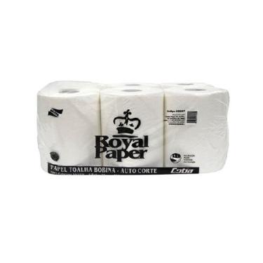 Imagem de Papel Toalha em Bobina Com Auto Corte Royal Paper Silver Fardo C/6 Rol