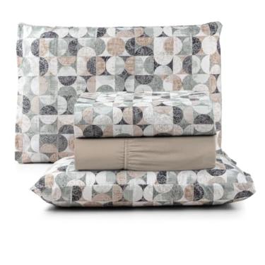 Imagem de Jogo de Cama Casal Box 4 Peças Micropercal 200 Fios com Lençol com Elástico e Fronhas – Toque Aveludado(Cassis)