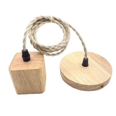 Imagem de Generic Luminária pendente estilo vintage E27, luminária pendente moderna para quarto de hotel, cozinha, café, Quadrado