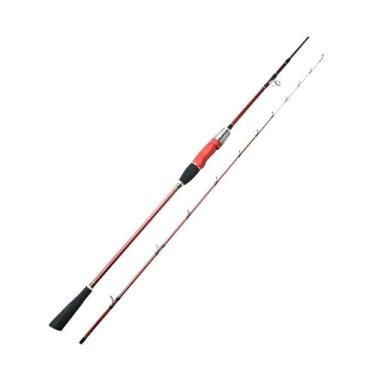 Imagem de Vara de pesca 1,68 m 1,8 m 1,98 m isca de vara de pesca de lula leve jigging máximo 120 g 2 seções ponta M vara de pesca barco marítimo vara de pesca telescópica (1,98 m)