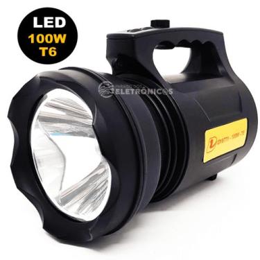 Imagem de Lanterna LED T6 Holofote 3 Modos Médio Super Forte Piscante Recarregáv
