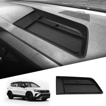 Imagem de smabee Caixa de armazenamento de tela de painel para Volkswagen VW Taos 2026 2022-2025 caixa de exibição de console central bandeja oculta bandeja organizadora de silicone atrás de acessórios de carro