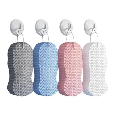 Imagem de Esponjas De Banho Para Duche - Esponjas Para Duche - 4 Unidades Produtos Limpeza Diária Homens Mulheres Crianças Rapazes Adultos Família Amigos