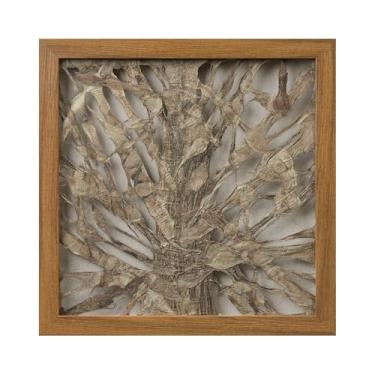 Imagem de FOLKOR Decoração de parede abstrata para apartamento doméstico, caixa de sombra de papel artesanal de 30,5 cm, placa geométrica para pendurar na parede para sala de estar, quarto, café, livraria