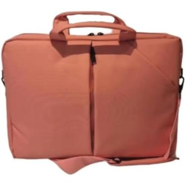 Imagem de Bolsa Transversal Notebook Pasta Mala Resistente Lisa (Salmão)