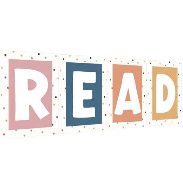 Imagem de COCHIE Cartazes de leitura para decorações de sala de aula, decoração de canto de leitura de biblioteca, cartazes de leitura, quadro de avisos, conjunto de 4, decoração de parede de sala de aula