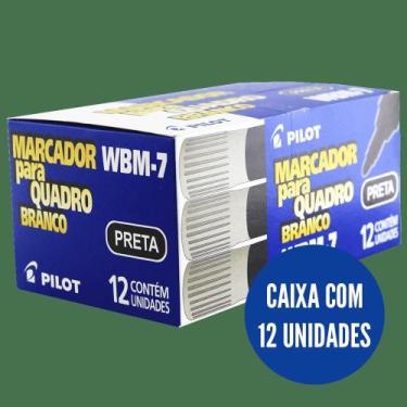 Imagem de CX Caneta quadro branco recarregável preto WBM-7 c/12 Pilot