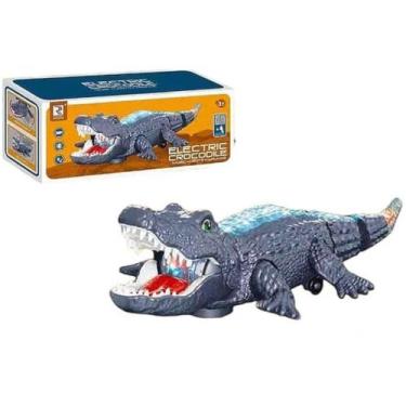 Imagem de Crocodilo Elétrico Brinquedo Com Som e Luz Movimentos Realista - Toys