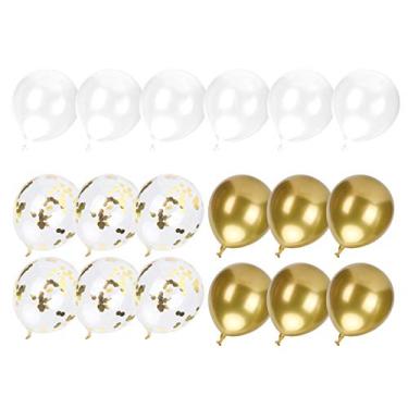 Imagem de Balão de 18pcs Conjunto de ouro branco de ouro rosa de ouro Balões de lantejoulas 15,7 polegadas para decorações de festas de aniversário de casamento (Set A (Chartreuse, Light Blue, Pale Purple,
