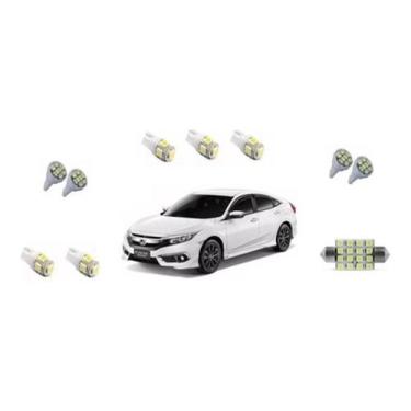 Imagem de Kit Lâmpada Led Honda New Civic 2017 2018 Teto Placa Ré +++ - Techone