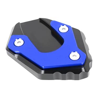 Imagem de Almofada de suporte de motocicleta ampliador de extensão lateral de substituição para Yamaha FJR1300 FJR 1300 2001-2019 Extensor de pedal de placa de suporte de pé (azul)