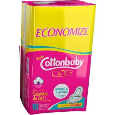 Imagem de Absorvente Cottonbaby Lady Suave Com Abas 16un
