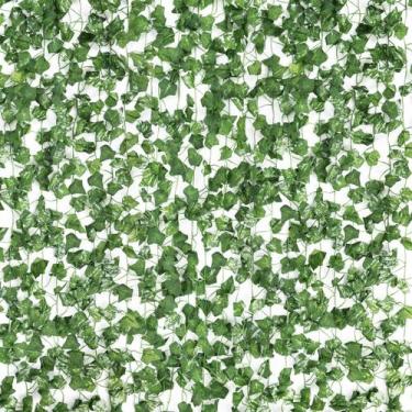 Imagem de Artificial Ivy Garland CEWOR, pacote 48, 96 m para decoração de quarto