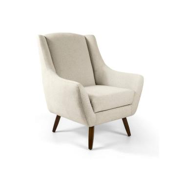 Imagem de Poltrona para Sala de Estar Pés em Madeira Juliet Cru