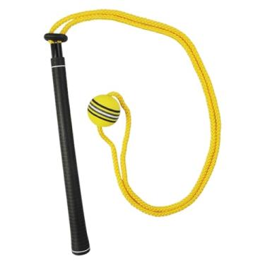 Imagem de Generic Treinamento de corda para swing de golfe Treinamento leve de velocidade de golfe com bola para força Link Velocidade para iniciantes, Amarelo