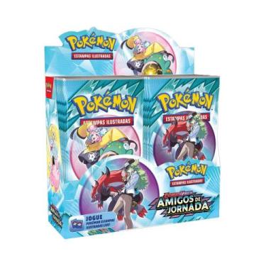 Imagem de Caixa 36 Pacotes Figurinha Pokémon Amigos Jornada Escarlate - Copag