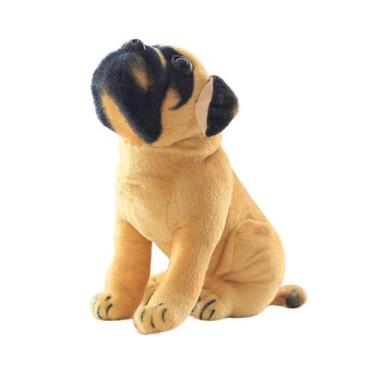 Imagem de Simulação Pug Doll Pug Squatting Pug Pug Simulação Pelúcia Brinquedo T